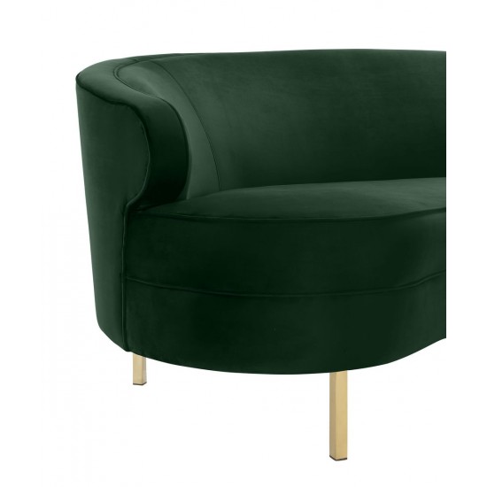 TOV Furniture Baila Forest Green Velvet Sofa