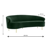 TOV Furniture Baila Forest Green Velvet Sofa