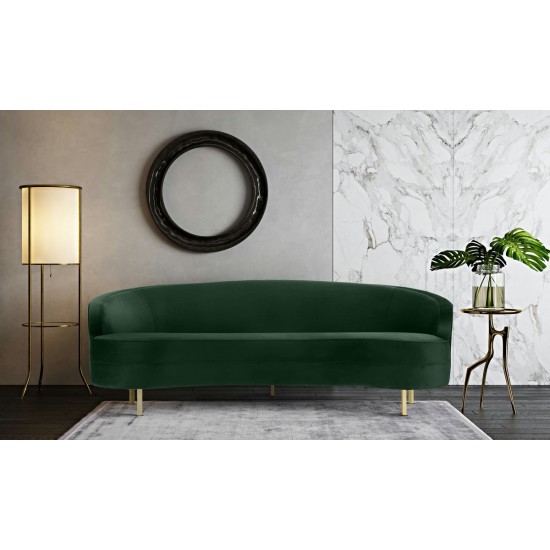 TOV Furniture Baila Forest Green Velvet Sofa