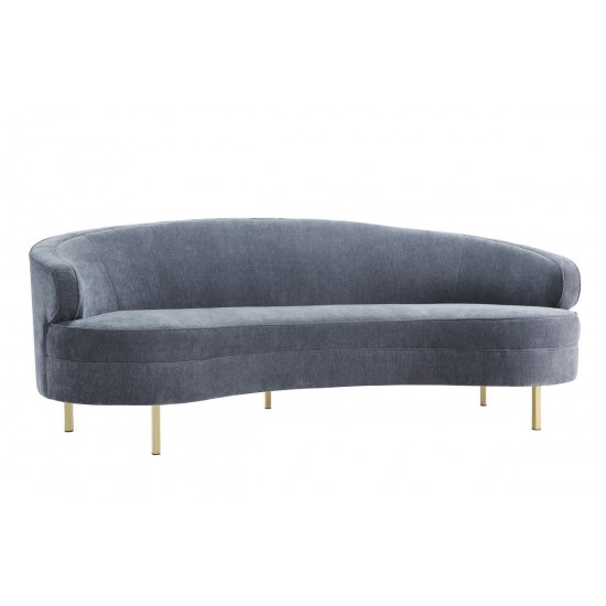 TOV Furniture Baila Grey Velvet Sofa