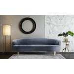 TOV Furniture Baila Grey Velvet Sofa