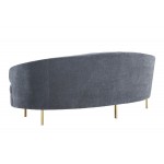 TOV Furniture Baila Grey Velvet Sofa