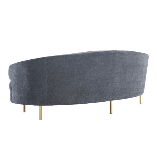 TOV Furniture Baila Grey Velvet Sofa