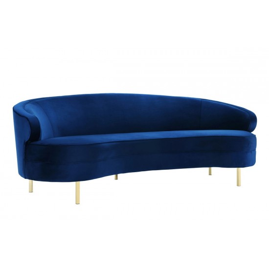 TOV Furniture Baila Navy Velvet Sofa