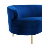 TOV Furniture Baila Navy Velvet Sofa