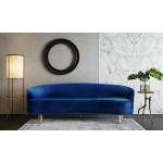 TOV Furniture Baila Navy Velvet Sofa