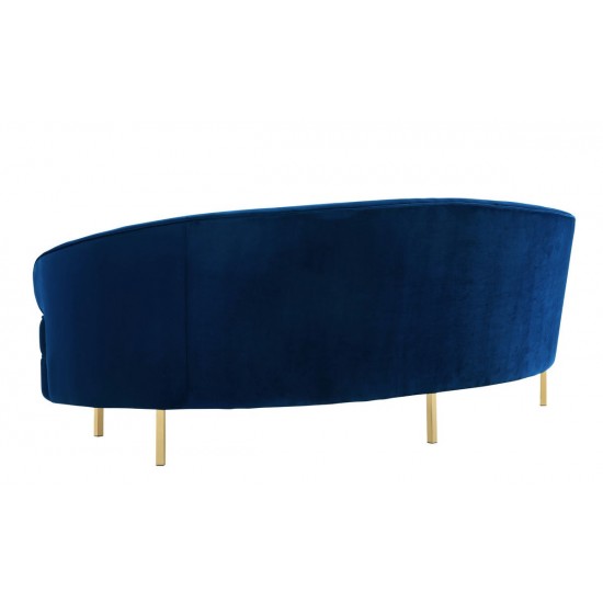 TOV Furniture Baila Navy Velvet Sofa