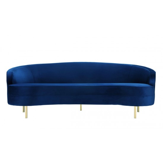 TOV Furniture Baila Navy Velvet Sofa