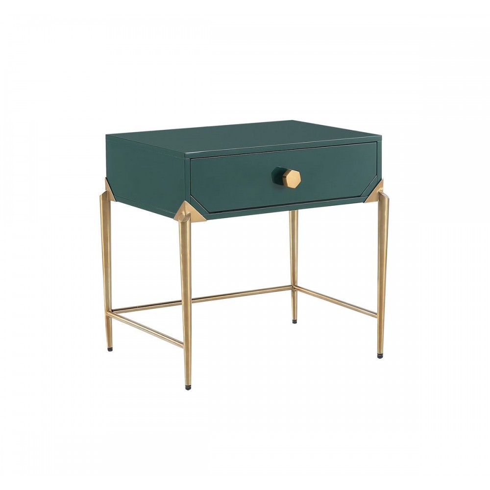 TOV Furniture Bajo Green Lacquer Side Table