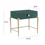 TOV Furniture Bajo Green Lacquer Side Table