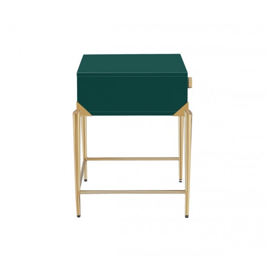 TOV Furniture Bajo Green Lacquer Side Table