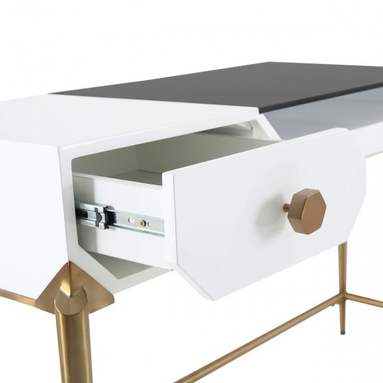 TOV Furniture Bajo White Lacquer Desk