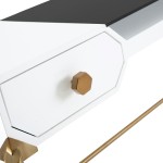 TOV Furniture Bajo White Lacquer Desk