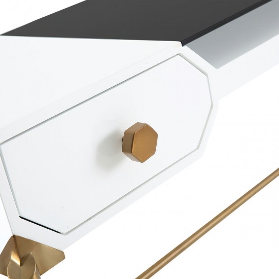 TOV Furniture Bajo White Lacquer Desk