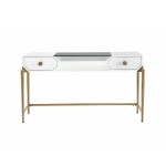 TOV Furniture Bajo White Lacquer Desk