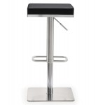 TOV Furniture Bari Black Stainless Steel Adjustable Barstool