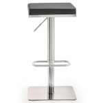 TOV Furniture Bari Grey Stainless Steel Adjustable Barstool