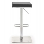 TOV Furniture Bari Grey Stainless Steel Adjustable Barstool