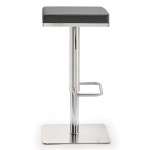 TOV Furniture Bari Grey Stainless Steel Adjustable Barstool