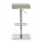 TOV Furniture Bari Light Grey Stainless Steel Barstool