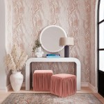 TOV Furniture Baria White Wooden Mirror