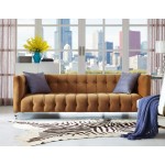 TOV Furniture Bea Cognac Velvet Sofa