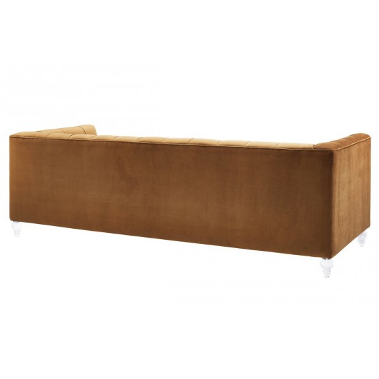 TOV Furniture Bea Cognac Velvet Sofa