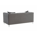 TOV Furniture Bea Grey Velvet Loveseat