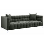 TOV Furniture Bea Grey Velvet Sofa