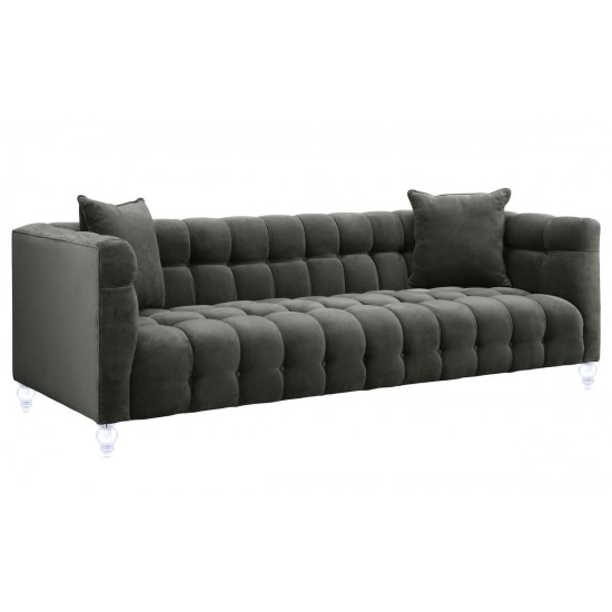 TOV Furniture Bea Grey Velvet Sofa