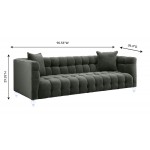 TOV Furniture Bea Grey Velvet Sofa