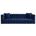 TOV Furniture Bea Navy Velvet Sofa