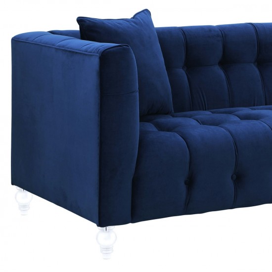 TOV Furniture Bea Navy Velvet Sofa