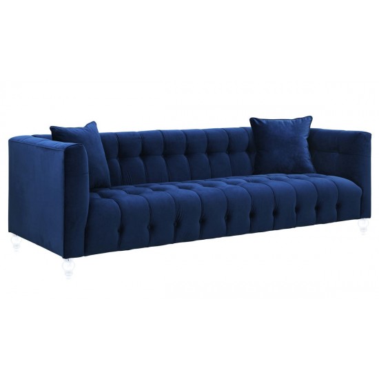 TOV Furniture Bea Navy Velvet Sofa