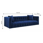 TOV Furniture Bea Navy Velvet Sofa