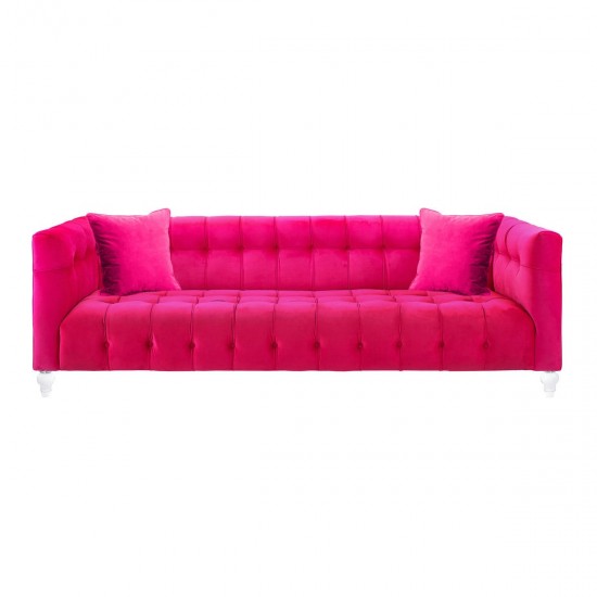 TOV Furniture Bea Pink Velvet Sofa