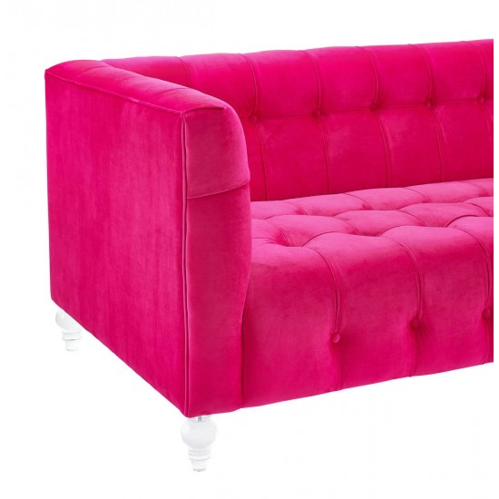 TOV Furniture Bea Pink Velvet Sofa