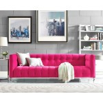 TOV Furniture Bea Pink Velvet Sofa