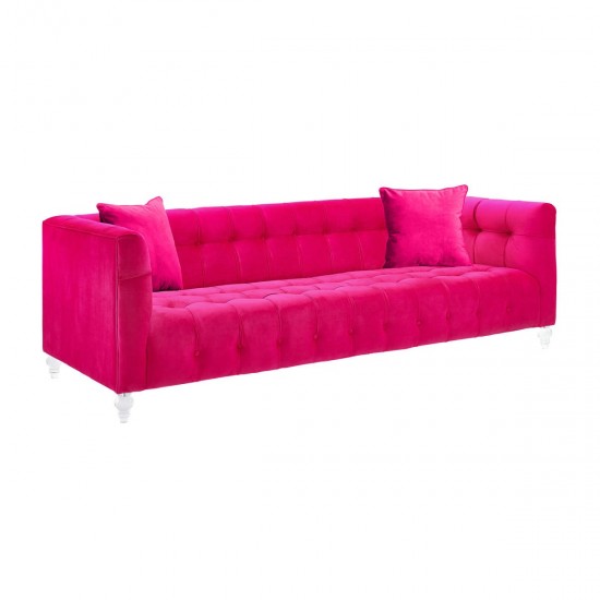 TOV Furniture Bea Pink Velvet Sofa