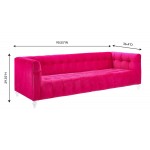 TOV Furniture Bea Pink Velvet Sofa