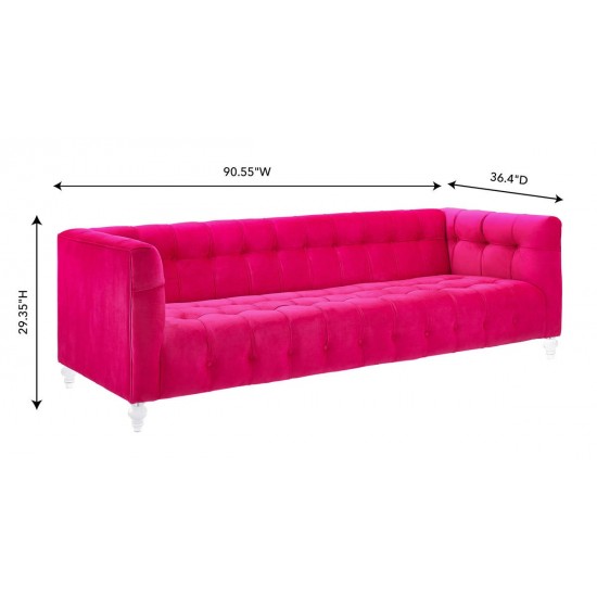 TOV Furniture Bea Pink Velvet Sofa