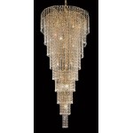 Elegant Lighting Falls 15 Light Gold Chandelier Clear Royal Cut Crystal