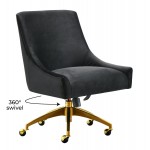 TOV Furniture Beatrix Black Office Swivel Chair