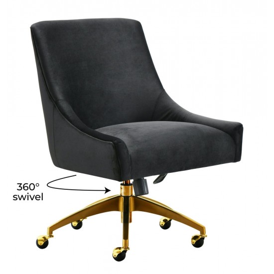 TOV Furniture Beatrix Black Office Swivel Chair