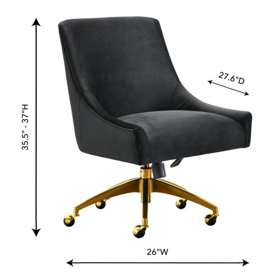 TOV Furniture Beatrix Black Office Swivel Chair