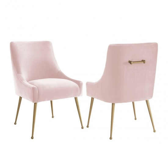 TOV Furniture Beatrix Blush Velvet Side Chair