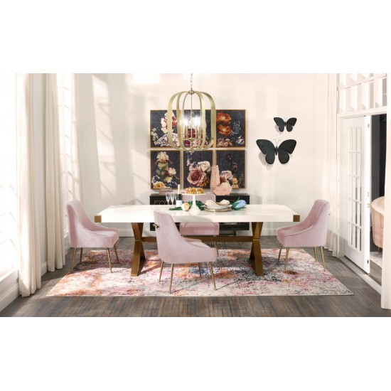 TOV Furniture Beatrix Blush Velvet Side Chair