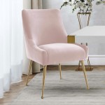 TOV Furniture Beatrix Blush Velvet Side Chair