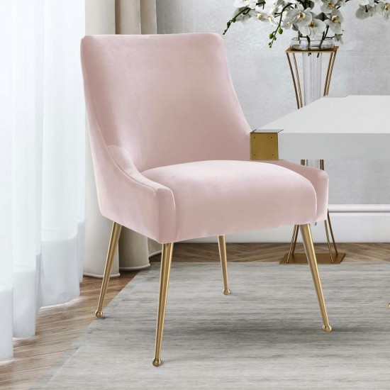 TOV Furniture Beatrix Blush Velvet Side Chair