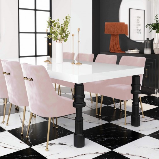 TOV Furniture Beatrix Blush Velvet Side Chair
